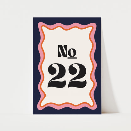 Custom House Number Print | 3 Colours | Personalised