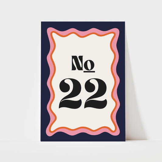 Custom House Number Print | 3 Colours | Personalised