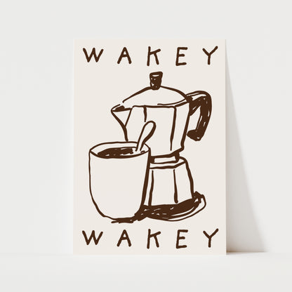 Wakey Wakey Print | 5 Colours | Kitchen