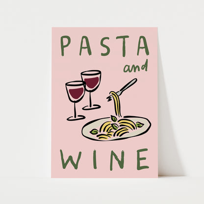 Pasta & Wine Print | Kitchen