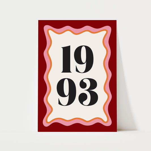 Custom Year Print | 3 Colours | Personalised