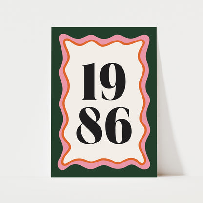 Custom Year Print | 3 Colours | Personalised