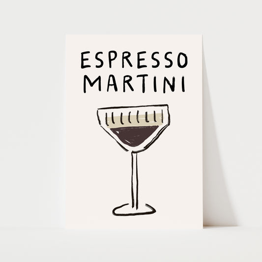 Espresso Martini Doodle Print | Cocktails