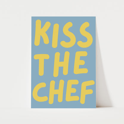 Kiss The Chef Print | 6 Colours | Kitchen