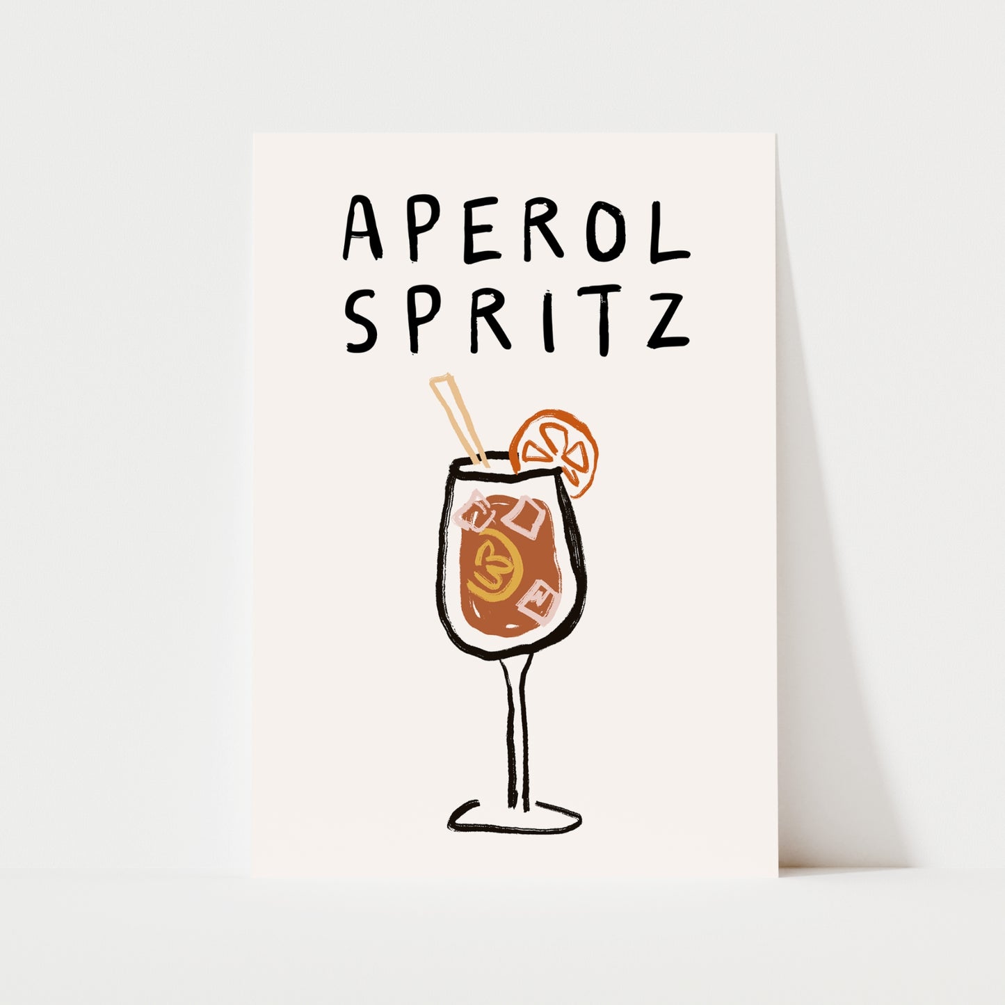 Aperol Spritz Doodle Print | Cocktails