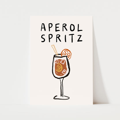 Aperol Spritz Doodle Print | Cocktails