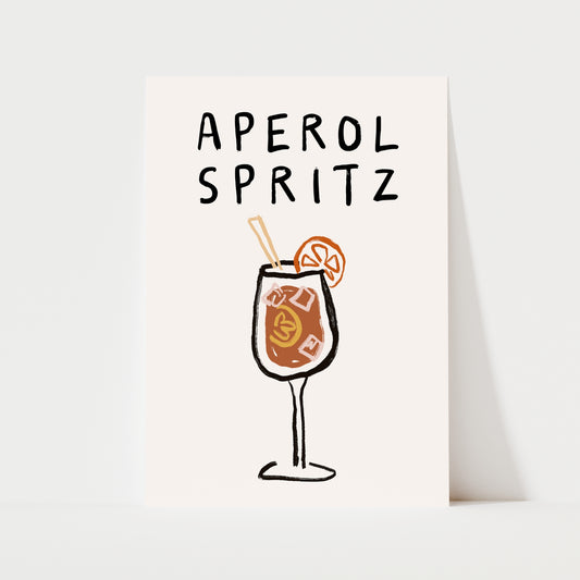 Aperol Spritz Doodle Print | Cocktails