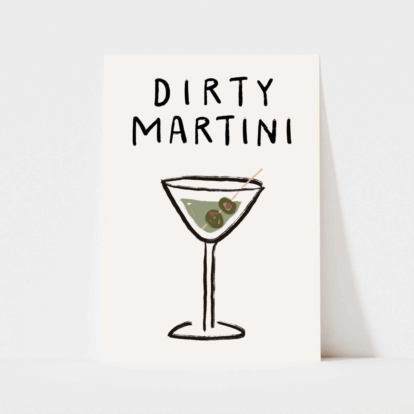 Dirty Martini Doodle Print | Cocktails