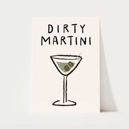 Dirty Martini Doodle Print | Cocktails