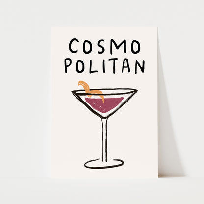 Cosmopolitan Doodle Print | Cocktails