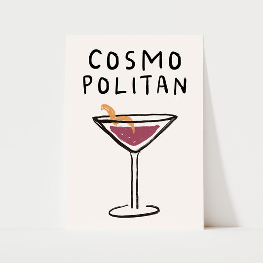Cosmopolitan Doodle Print | Cocktails