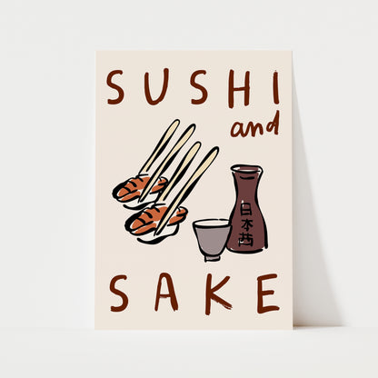 Sushi & Sake Print | Kitchen