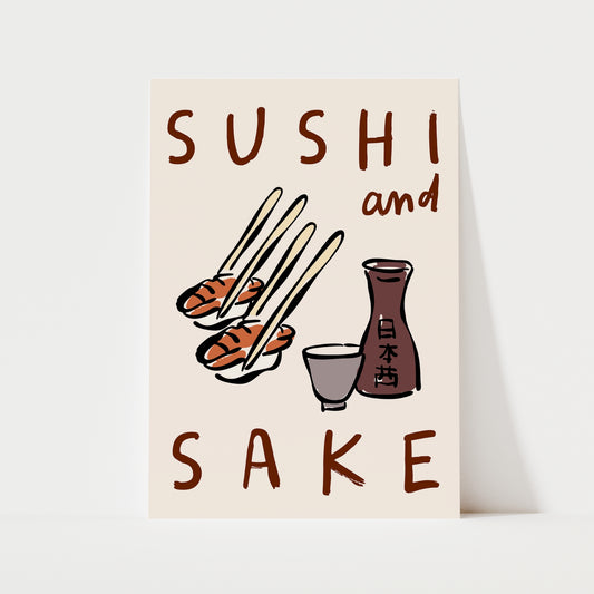Sushi & Sake Print | Kitchen