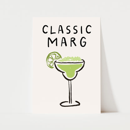 Classic Marg Doodle Print | Cocktails