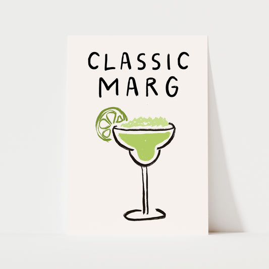 Classic Marg Doodle Print | Cocktails