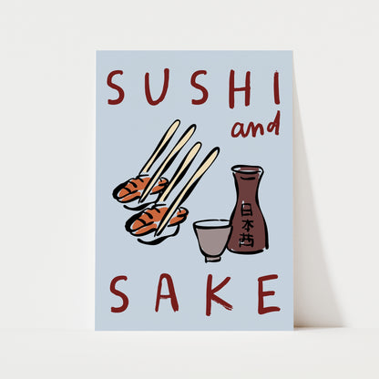 Sushi & Sake Print | Kitchen