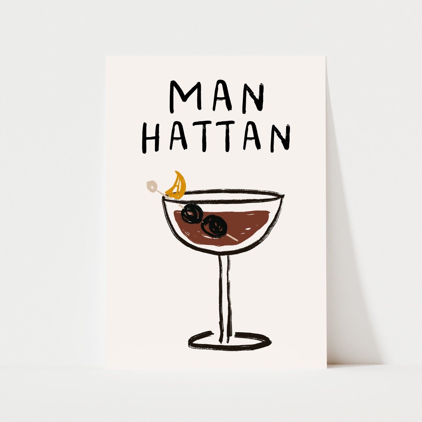 Manhattan Doodle Print | Cocktails
