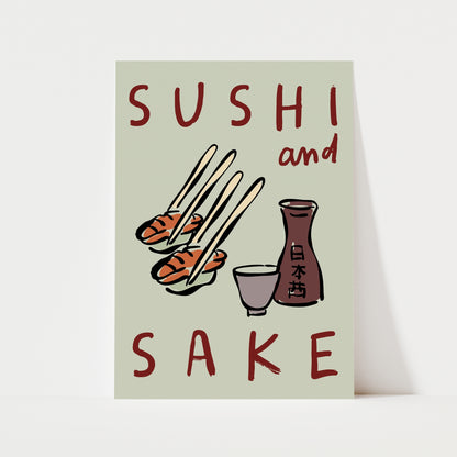 Sushi & Sake Print | Kitchen