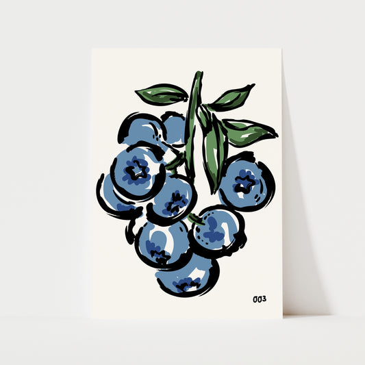 Blueberries Painting Print | Kitchen