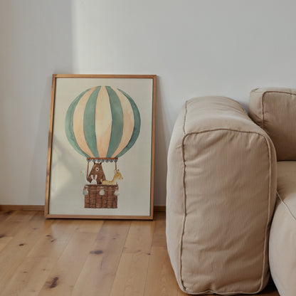 Hot Air Balloon Print | 3 Colours | Nursery & Kids