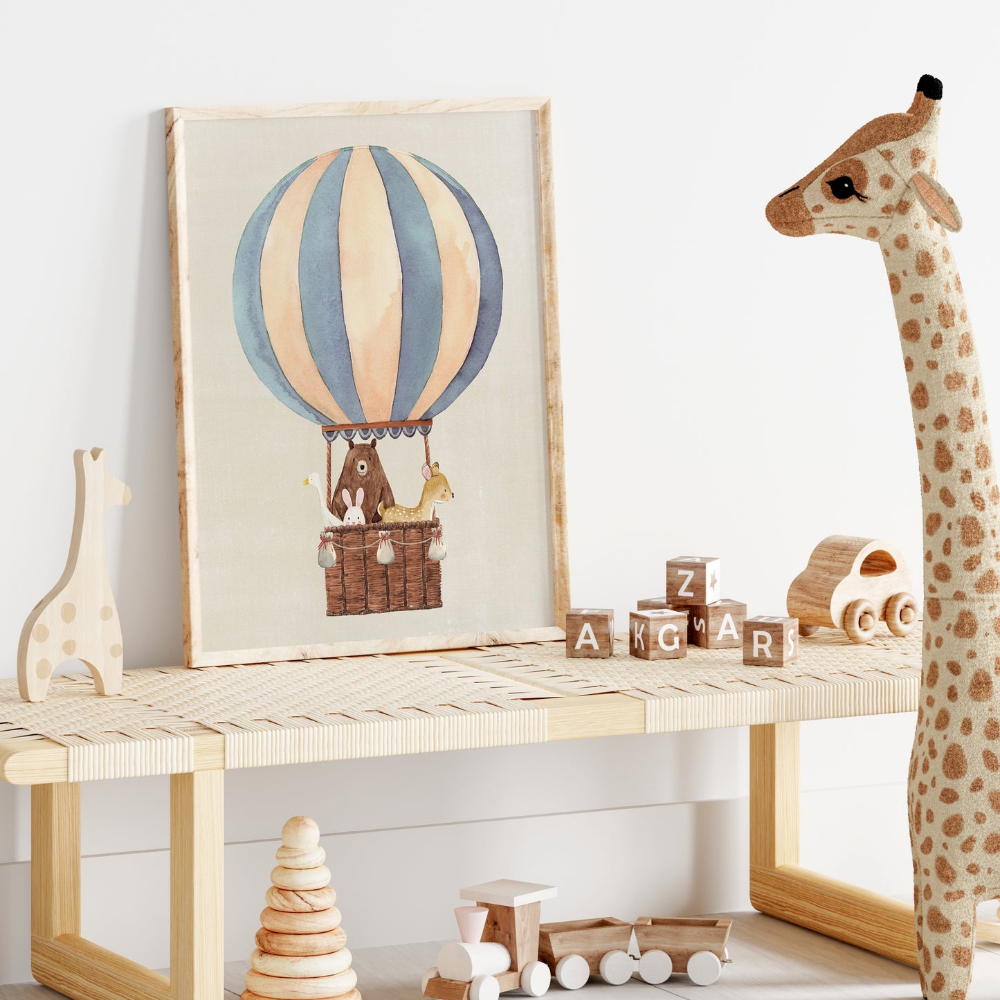 Hot Air Balloon Print | 3 Colours | Nursery & Kids