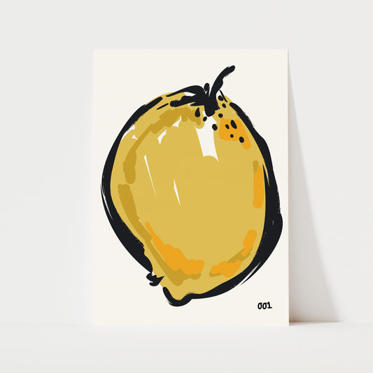 Lemon Painting Print | Kitchen