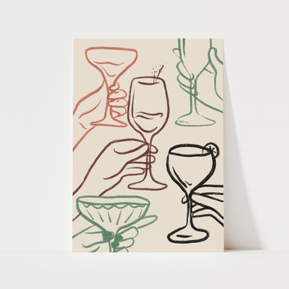 Cheers Print | 5 Colours | Kitchen