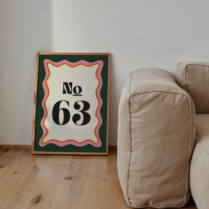 Custom House Number Print | 3 Colours | Personalised