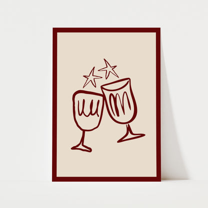 Whimsical Wine Print | Kitchen