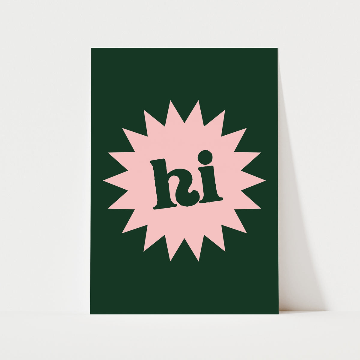 Hi Emblem Print | 4 Colours | Typography