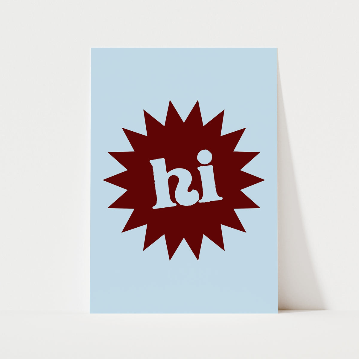 Hi Emblem Print | 4 Colours | Typography