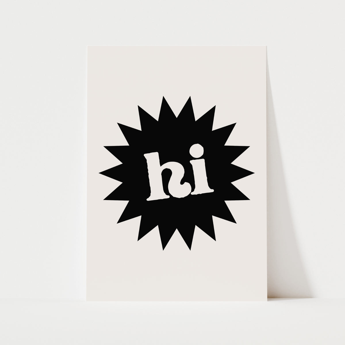 Hi Emblem Print | 4 Colours | Typography