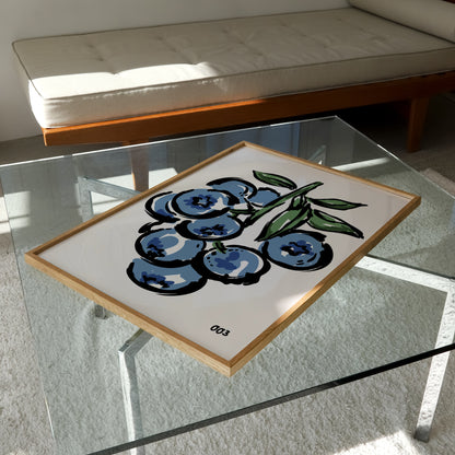 Blueberries Painting Print | Kitchen