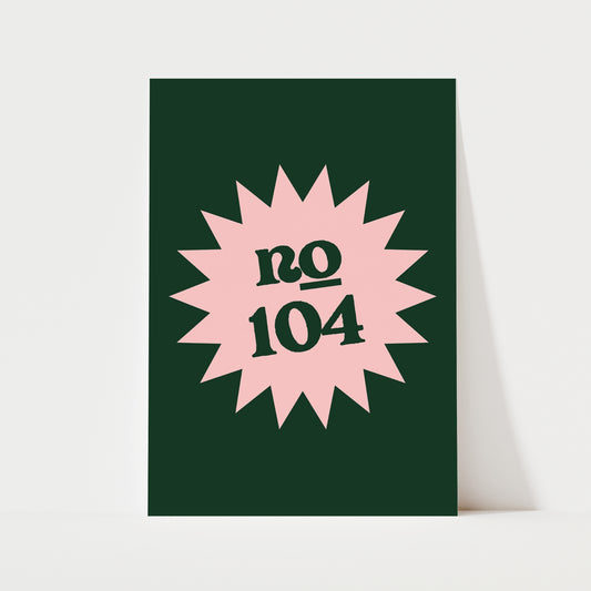 Custom House Number Emblem Print | 4 Colours | Personalised