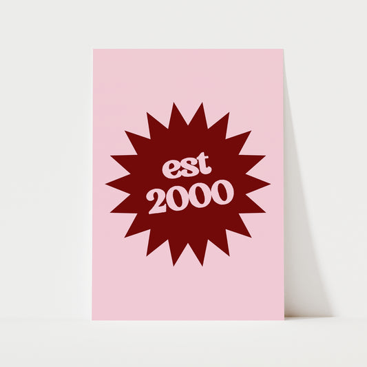 Custom Year Emblem Print | 4 Colours | Personalised