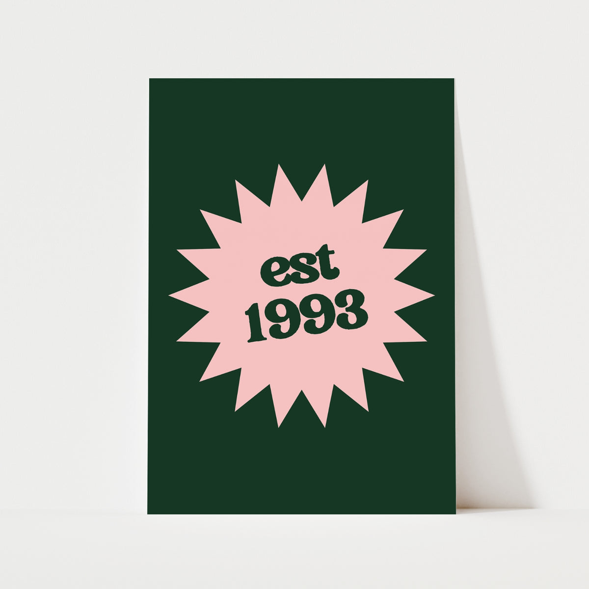 Custom Year Emblem Print | 4 Colours | Personalised