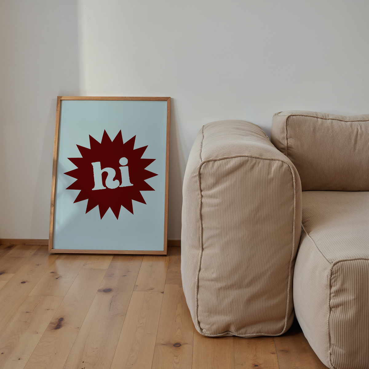 Hi Emblem Print | 4 Colours | Typography