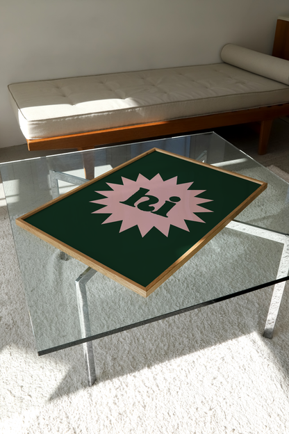 Hi Emblem Print | 4 Colours | Typography