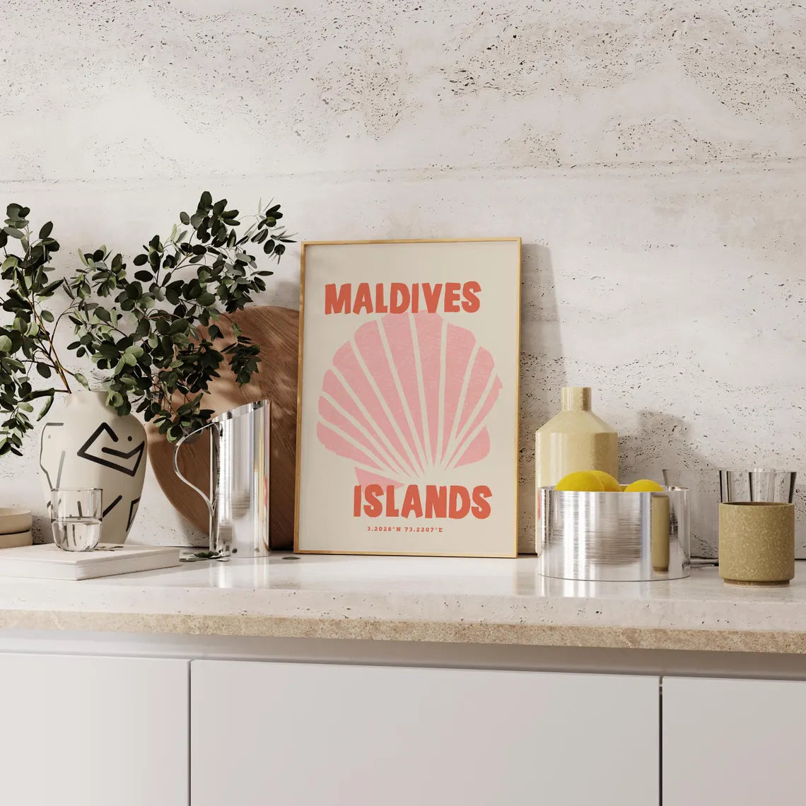 Maldives Islands Print | 3 Colours | Travel