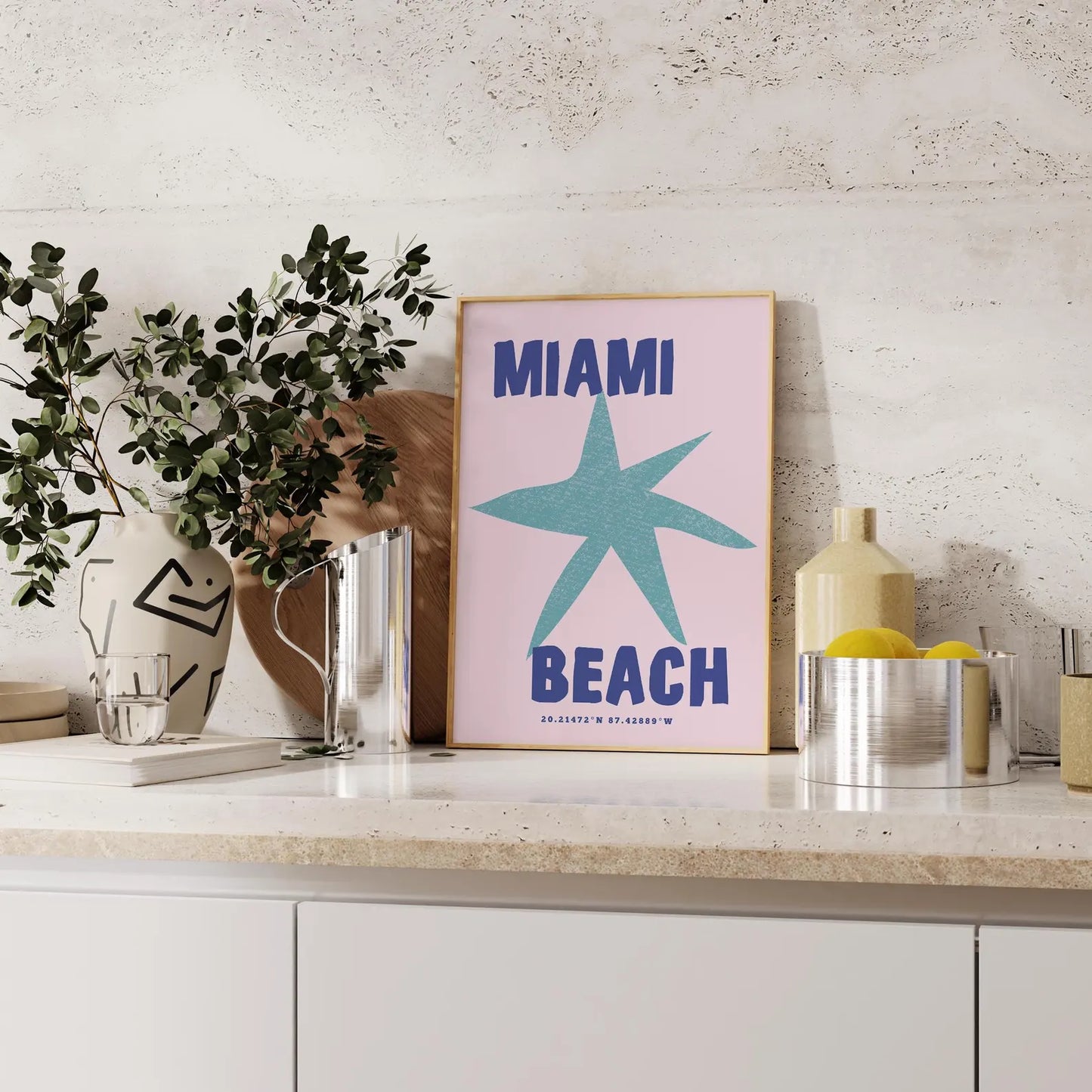 Miami Beach Print | 3 Colours | Travel