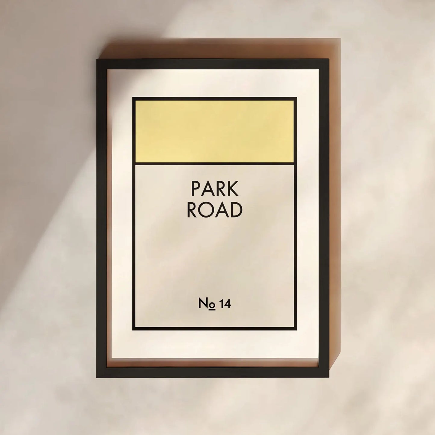 Personalised Monopoly Street Print | 10 Colours | Typography