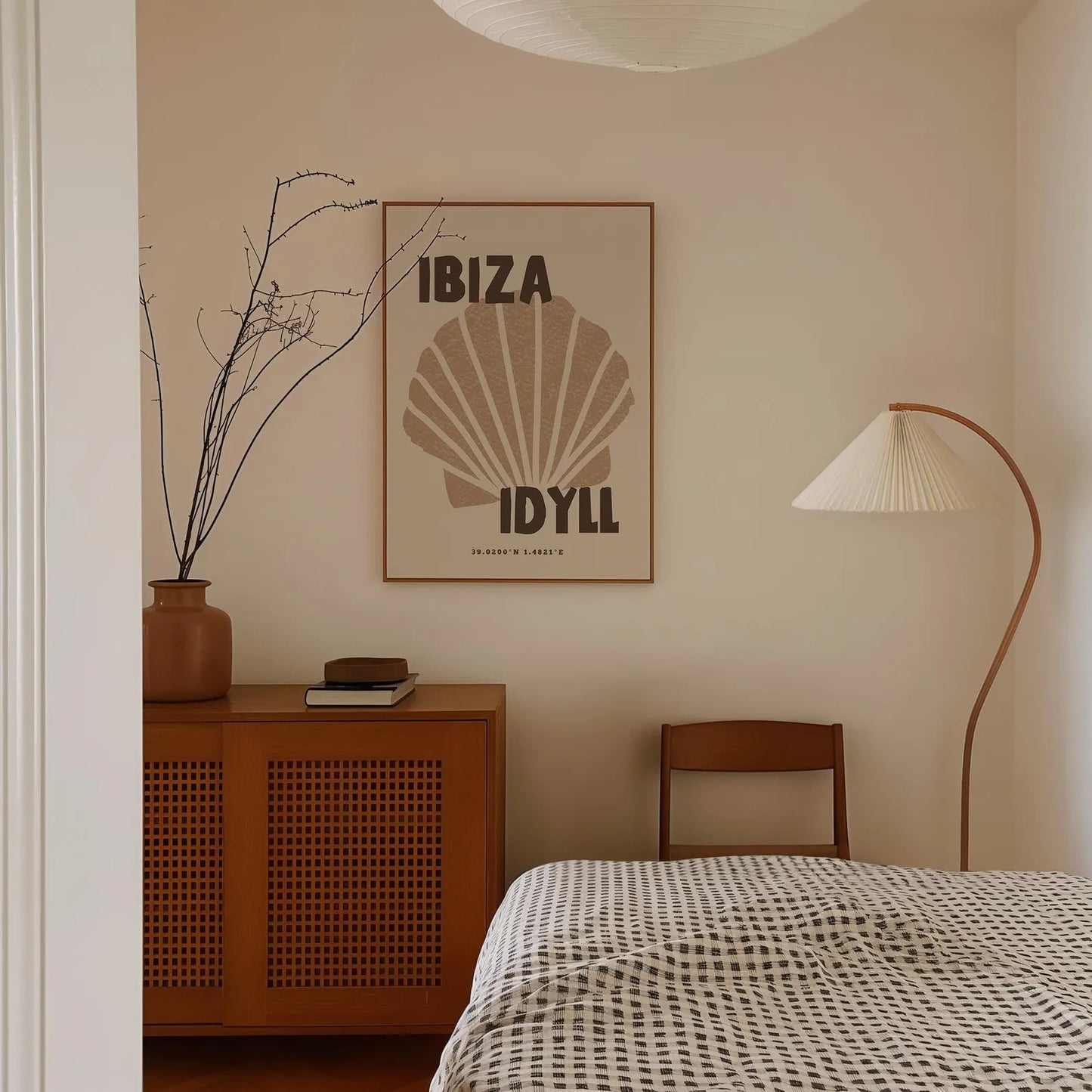 Ibiza Idyll Neutral Brown Print | Travel