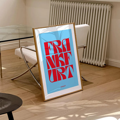 Frankfurt Typography Print | 4 Colours | Travel