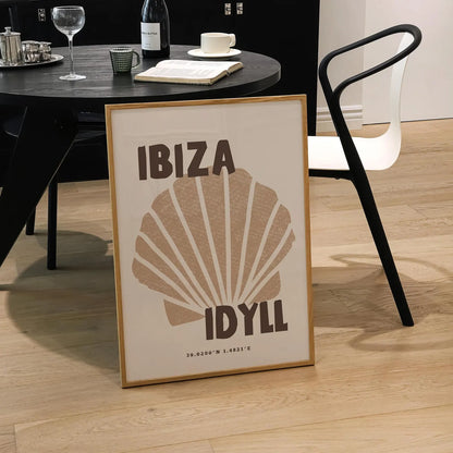 Ibiza Idyll Neutral Brown Print | Travel