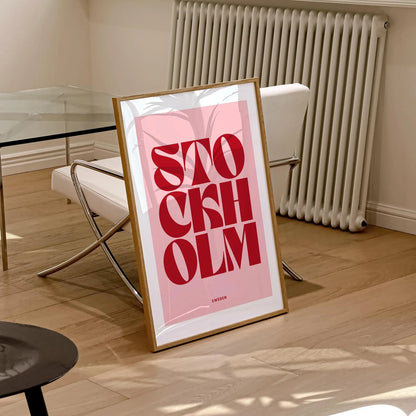 Stockholm Typography Print | 4 Colours | Travel