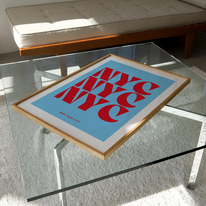 NYC Typography Print | 4 Colours | Travel