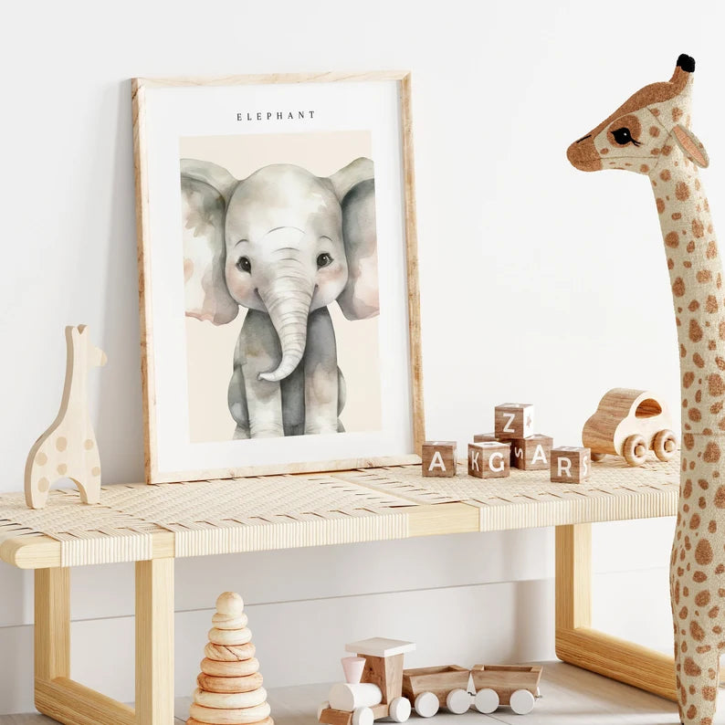 Zoo Animals Print | Set of 3 | Nursery & Kids