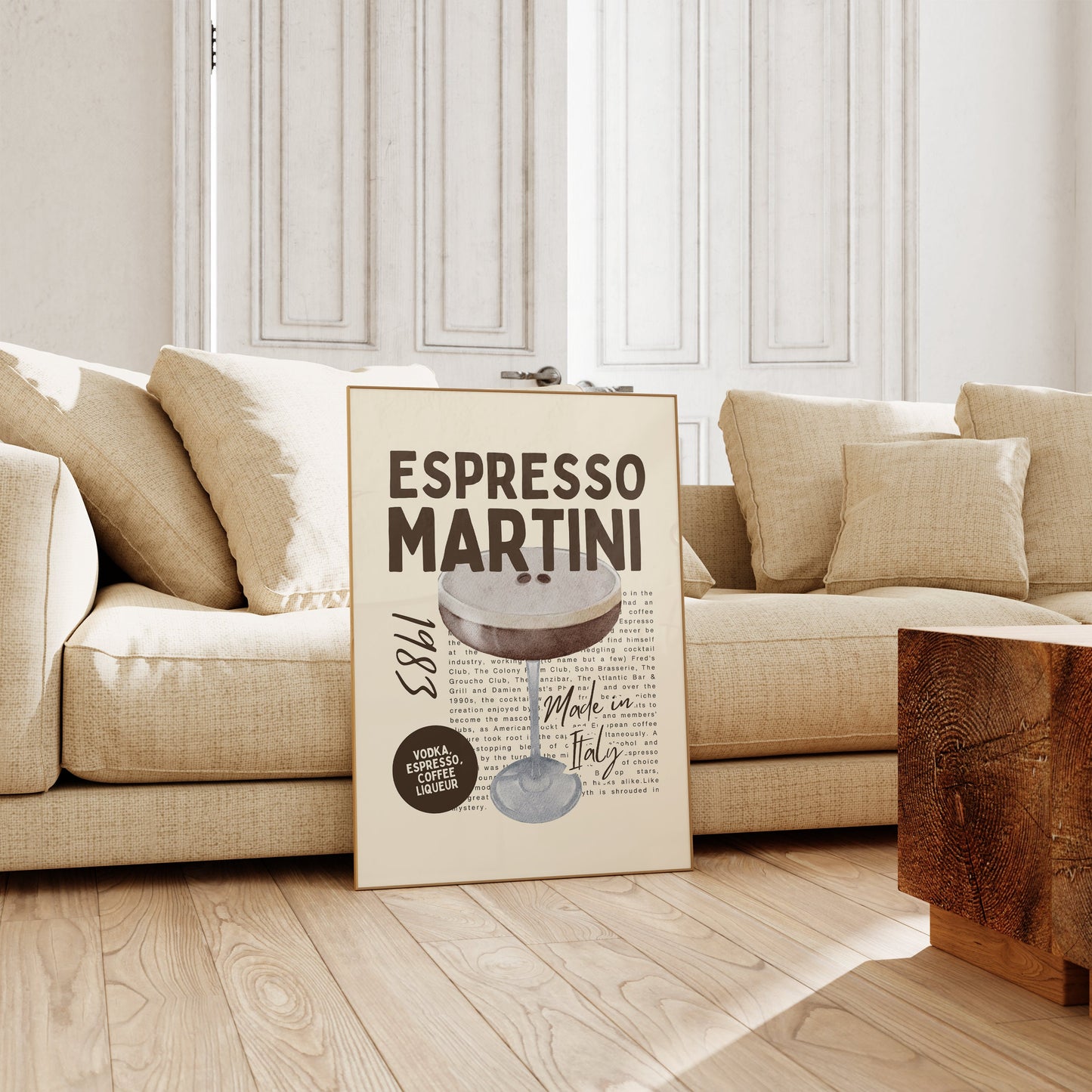 Espresso Martini Retro Print | Clearance