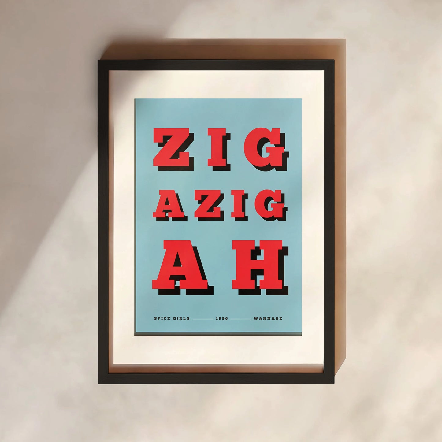 Zig A Zig Ah Print | 6 Colours | Music