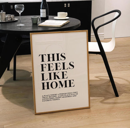 This Feels Like Home Print | 2 Colours | Typography